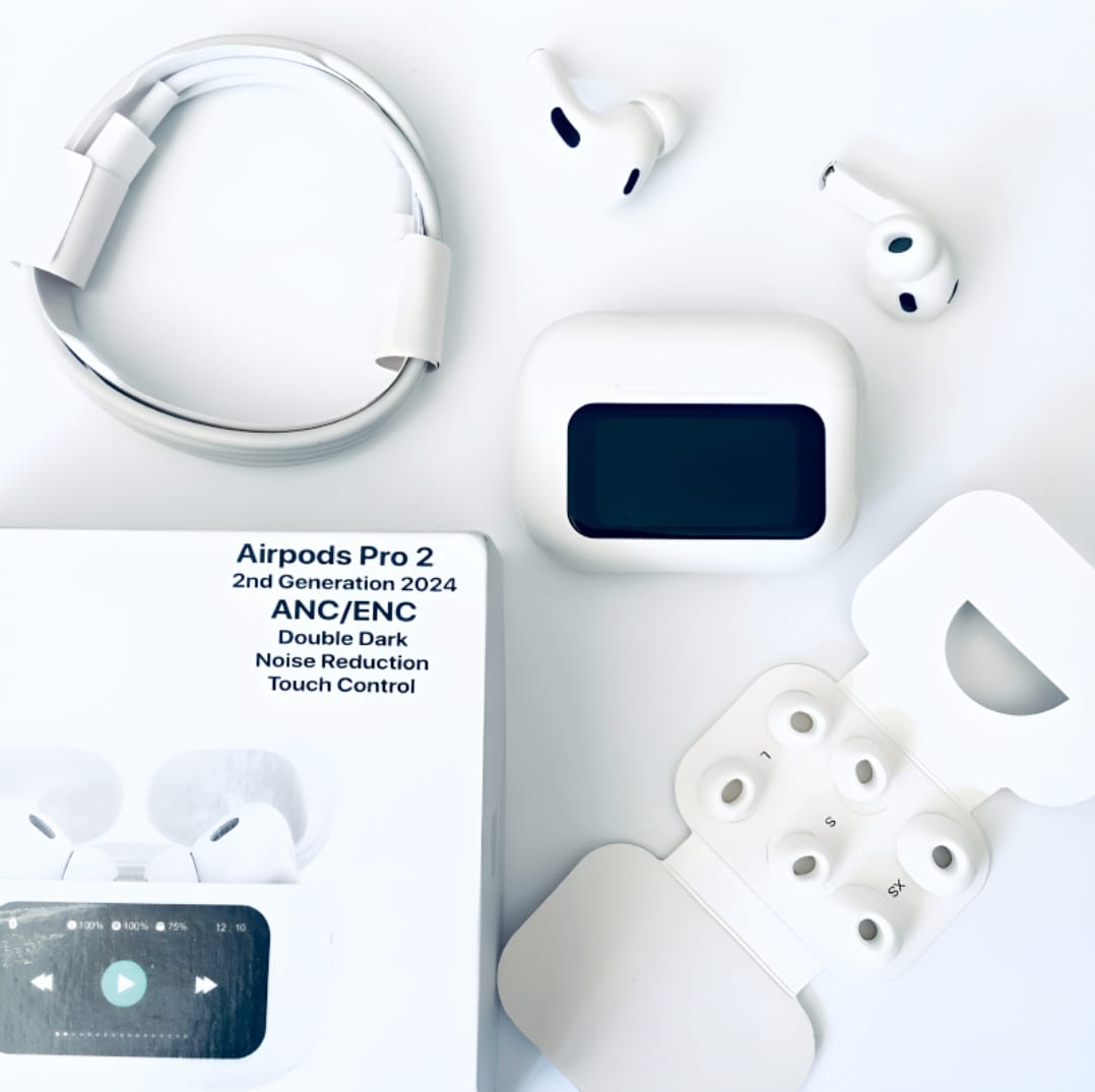 A9 Pro High Quality Sound, ENC Noise Reduction Wireless AirPods With Smart Touch Screen Control