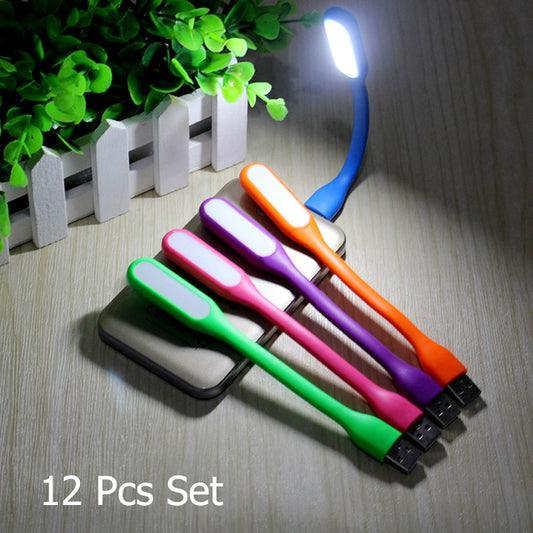 12Pcs Mini Portable USB LED Light Lamp For Power Bank Computer Notebook Laptop Reading