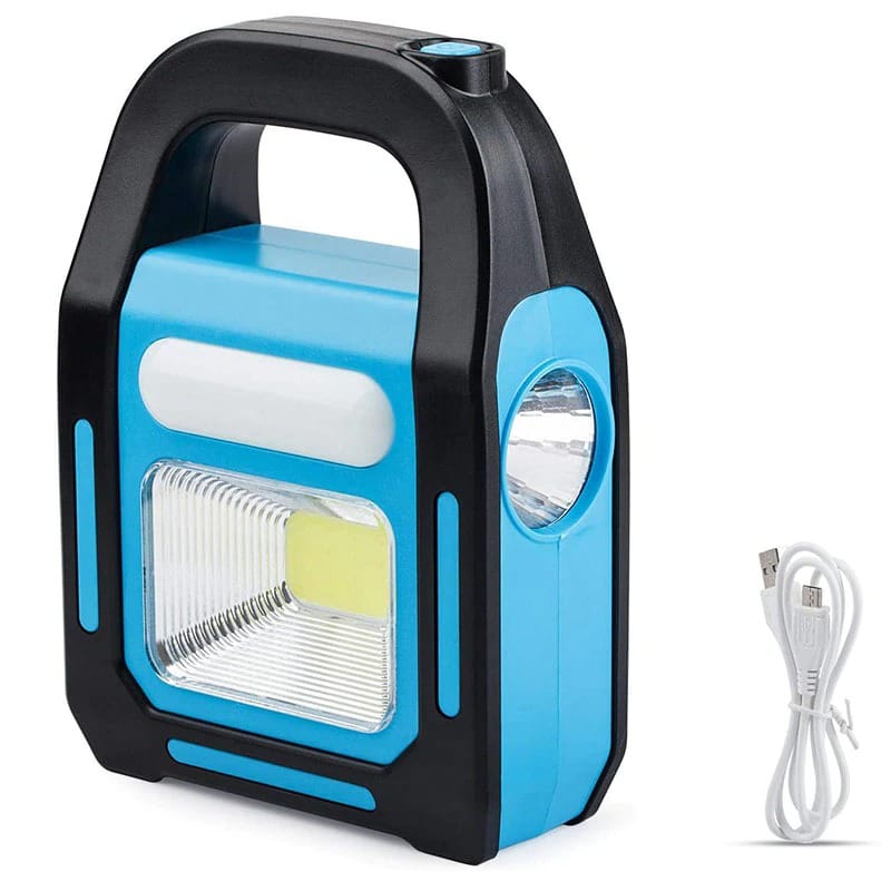 3 In 1 Solar USB Rechargeable COB LED Camping Lantern Power Bank Waterproof Flashlight