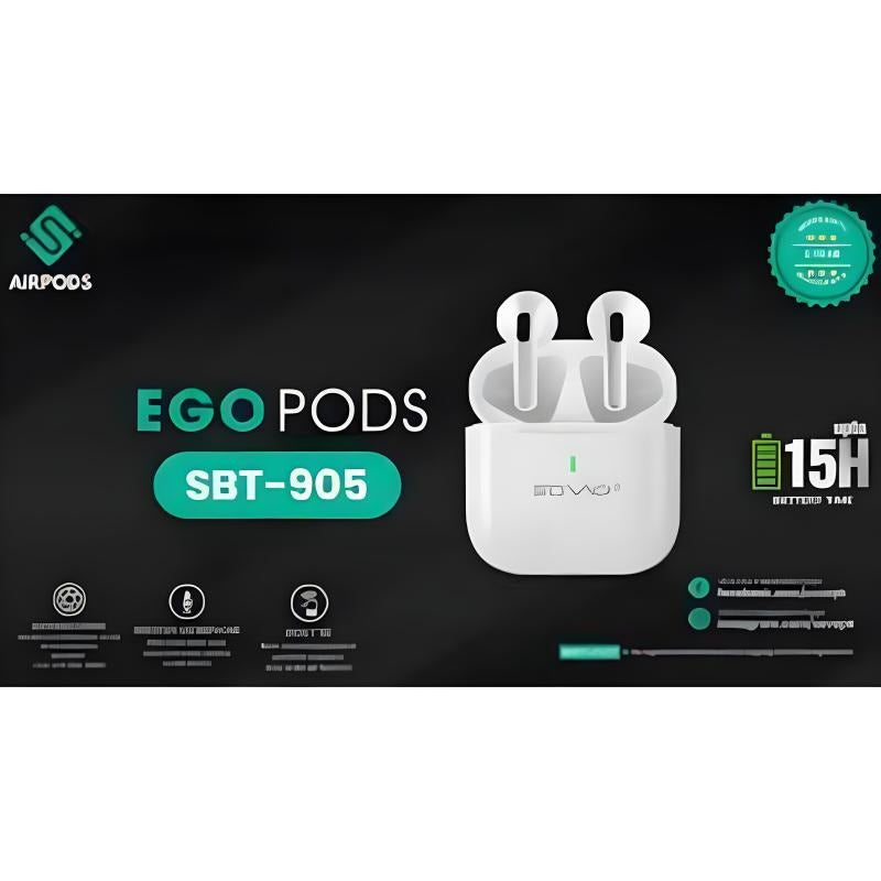 SOVO Ego Pods SBT-905 Touch-Control Waterproof Wireless Airpods For Ultimate Convenience.