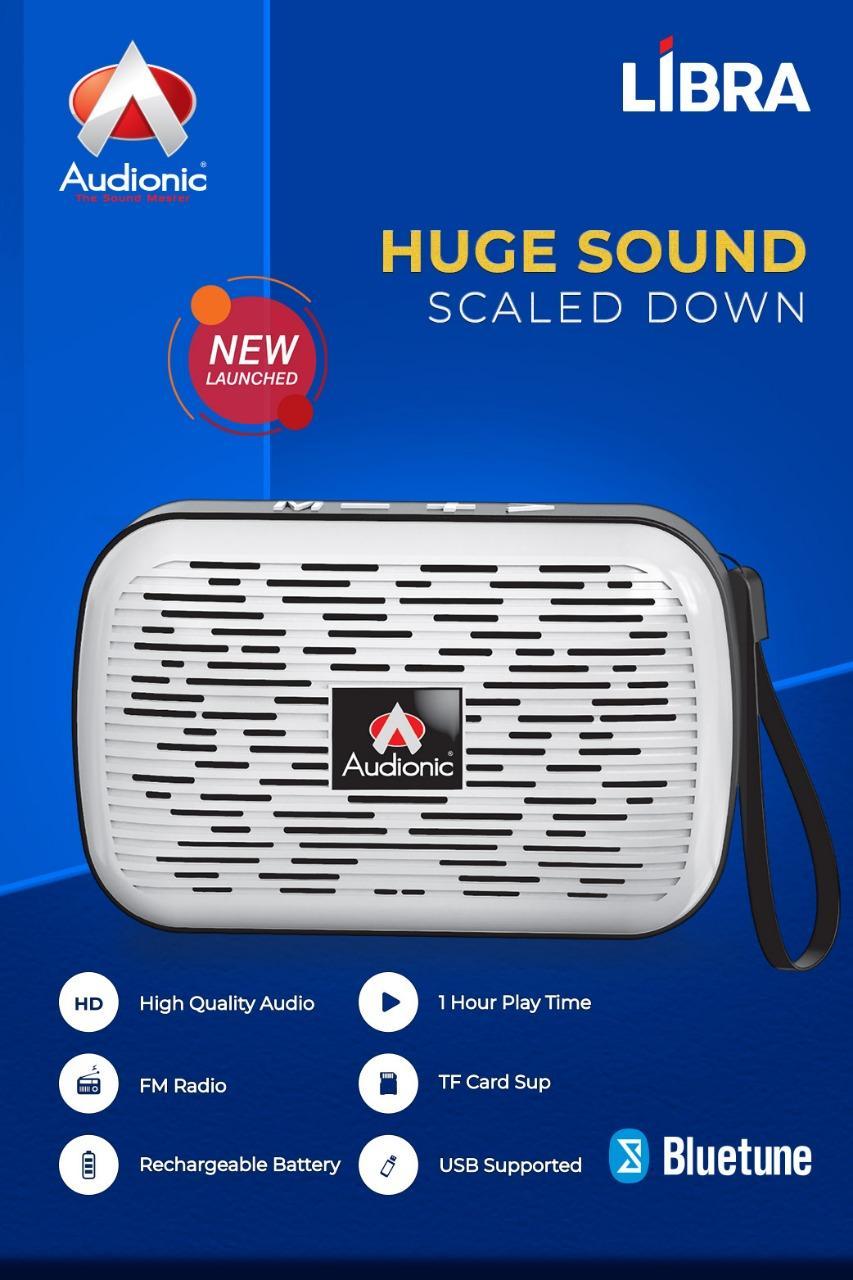 Audionic LIBRA Premium Original Wireless Bluetooth Rechargeable Speaker.