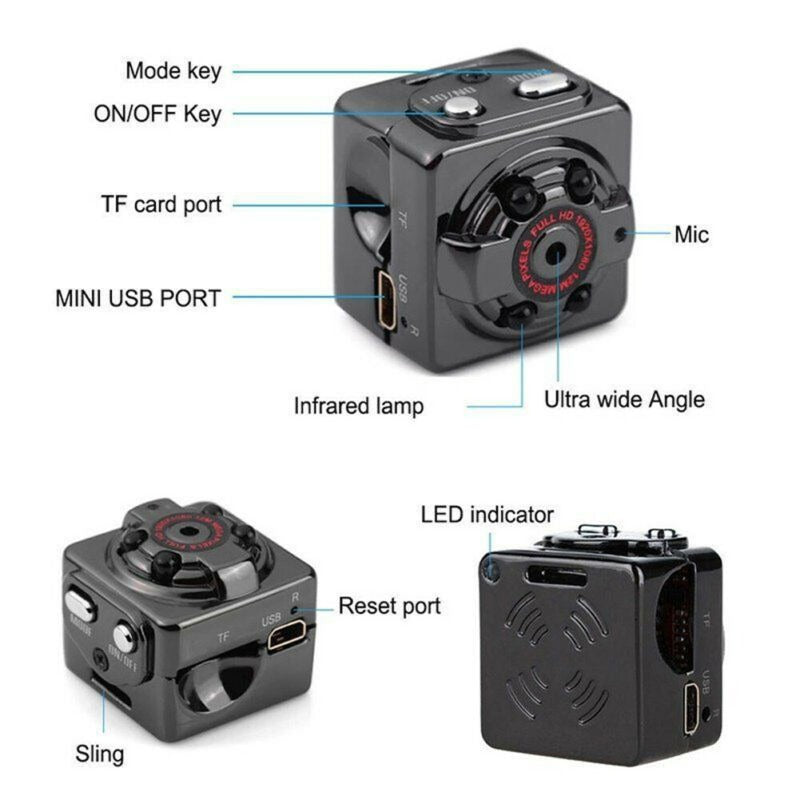 SQ8 High Quality Mini Full HD 1080P Night Vision Hidden Camera.